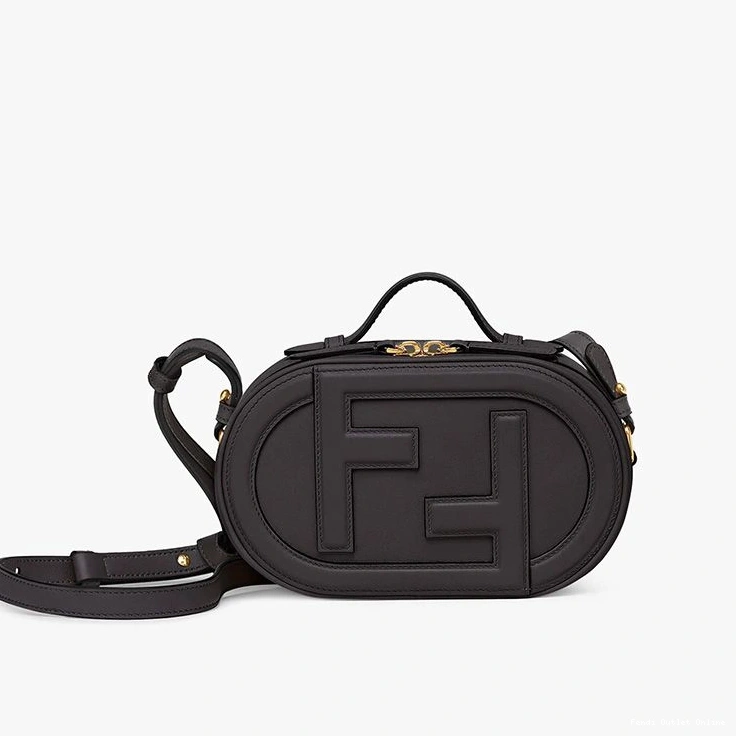 Affordable Black Leather Mini Camera Calf Fendi Case In O'Lock 0817